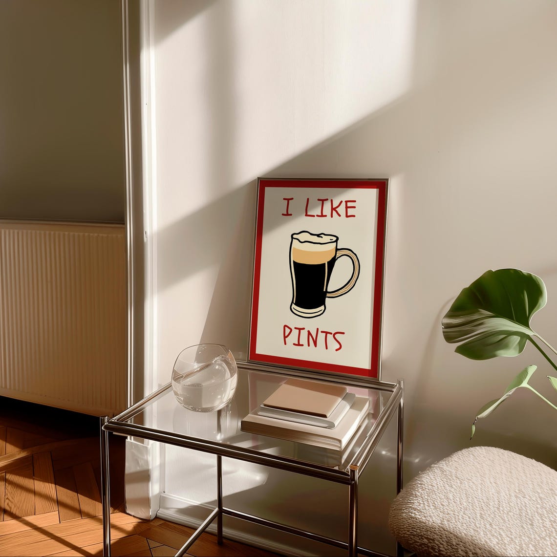 I Like Pints Irish Stout Beer Funny Retro Bar Pub Quote Poster - Image 3