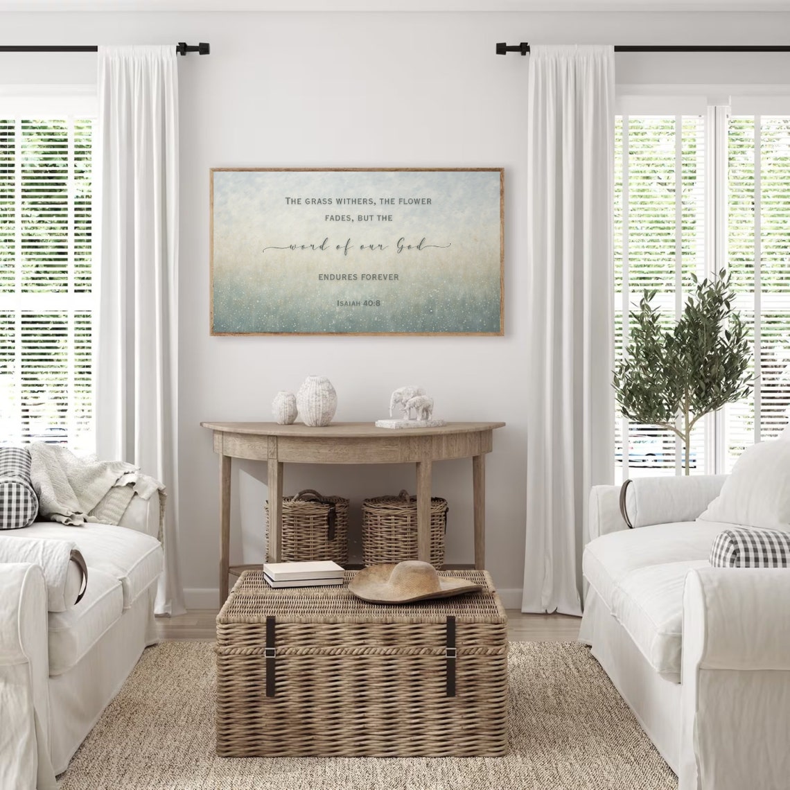 Isaiah 40 8 The Word of Our God Endures Forever Scripture Poster - Image 5
