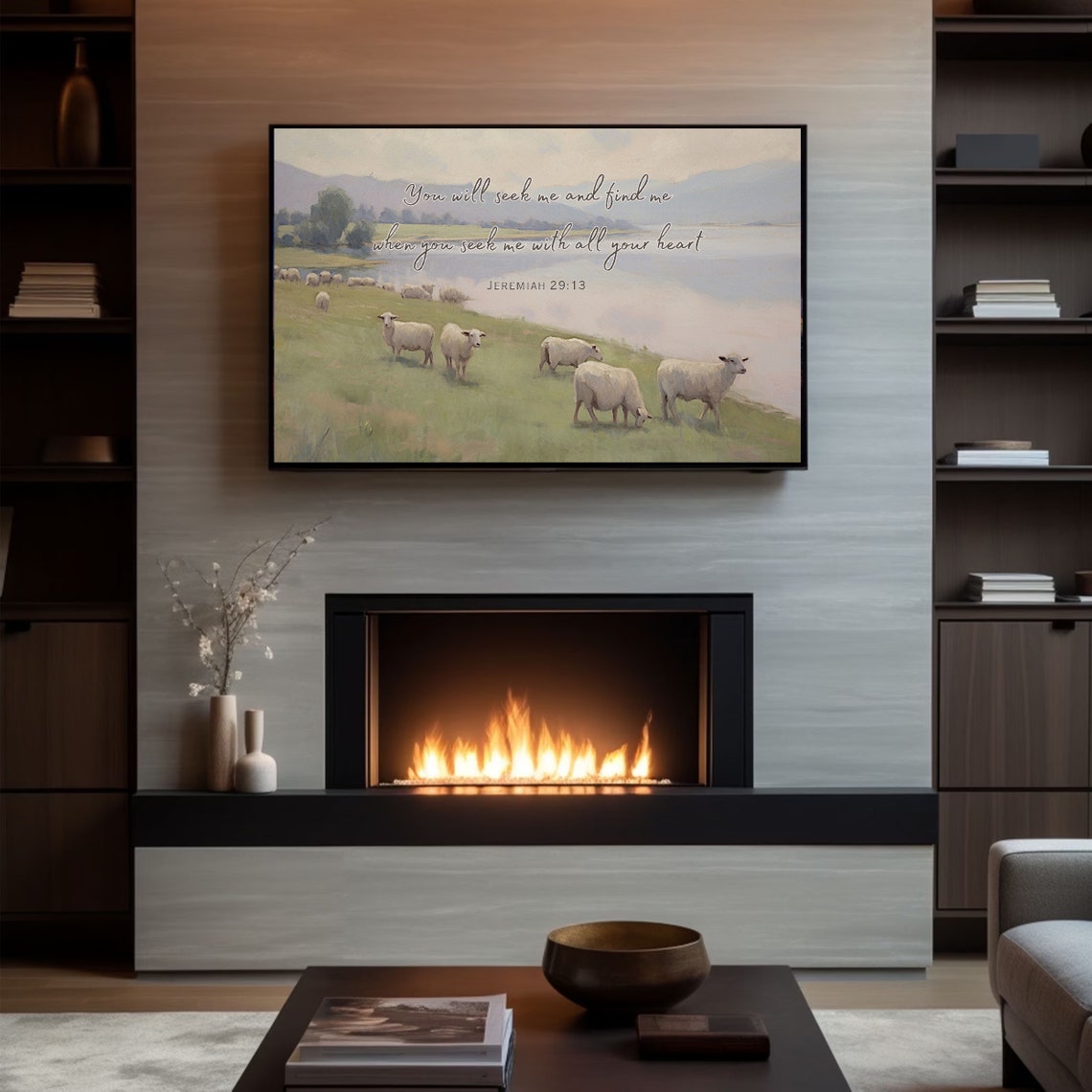 Jeremiah 29 Seek Me And Find Me Sheep Pasture Scripture Poster - Image 4