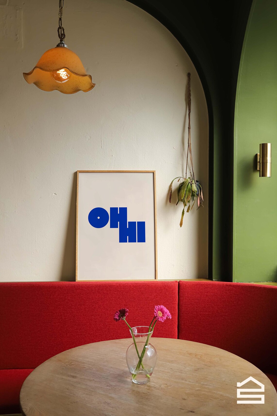 Oh Hi Blue Print, Bold Typography Wall Art - Image 3