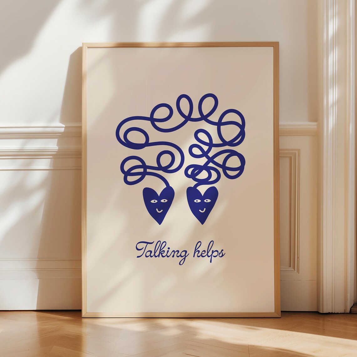 Talking Helps Art Print, Therapy Office Decor