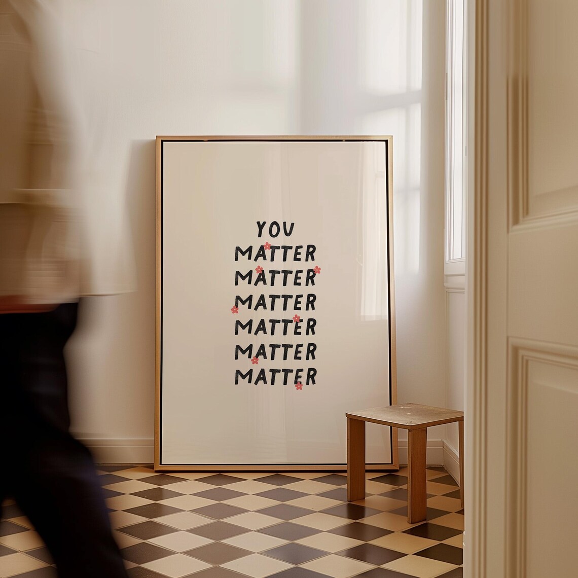 You Matter Typography Poster, Mental Health Decor - Image 3