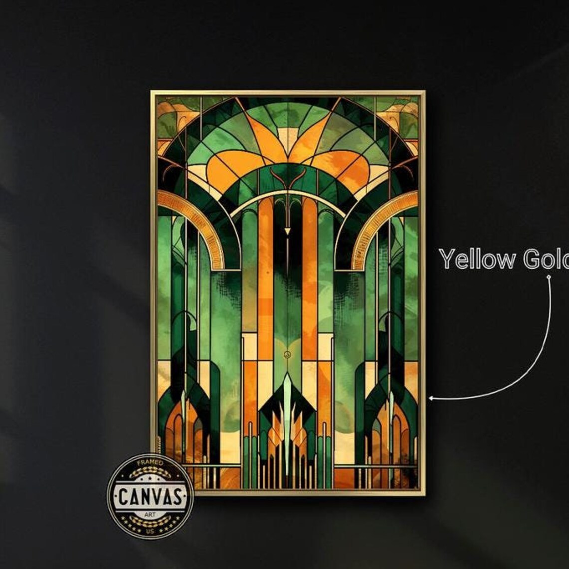 Art Deco Abstract Poster, Retro Vertical Print