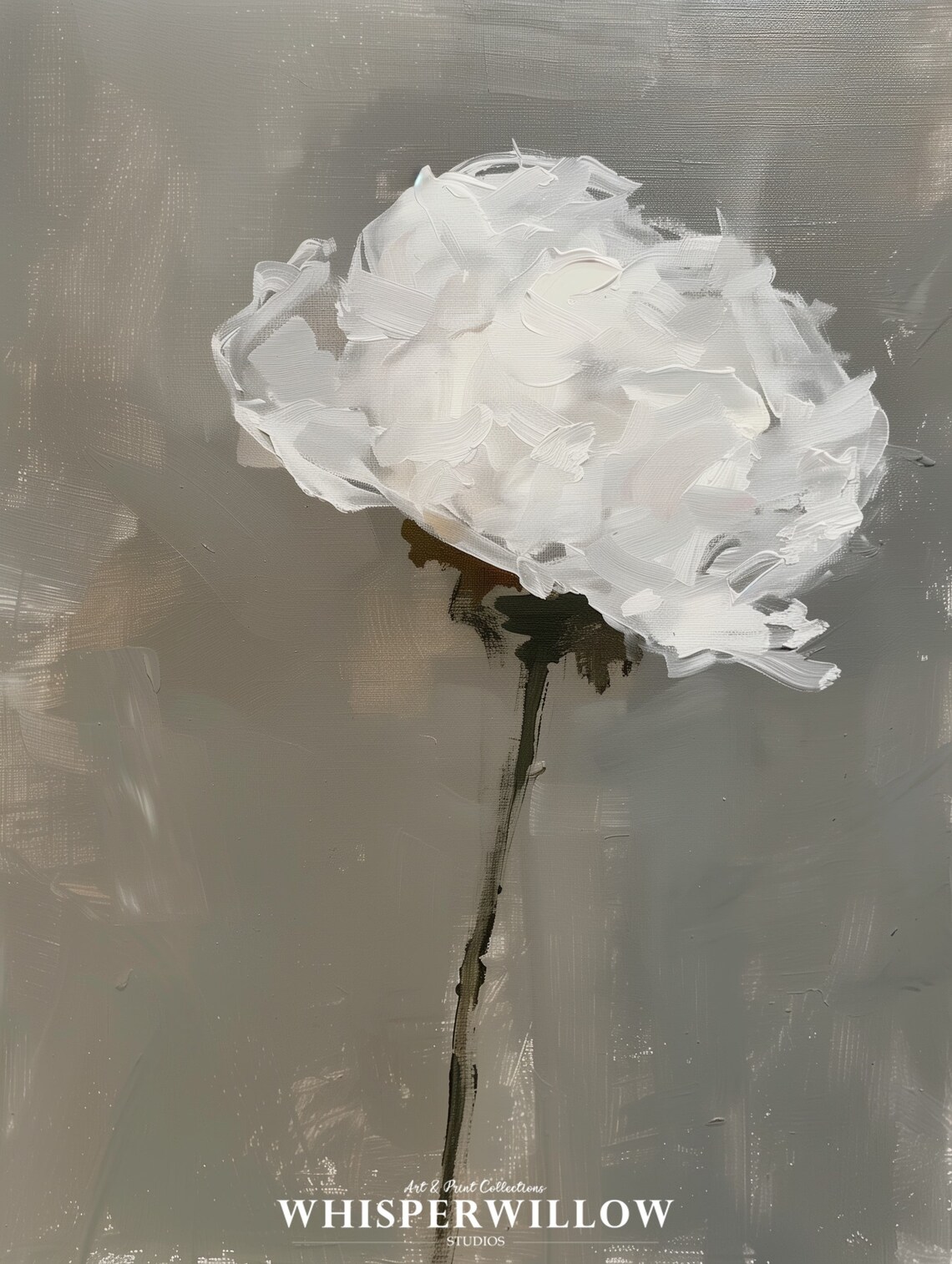 Soft White Flower Impressionist Floral Wall Decor - Image 6