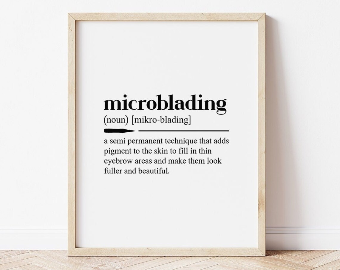 Microblading Poster, Eyebrow Art for Salon Decor