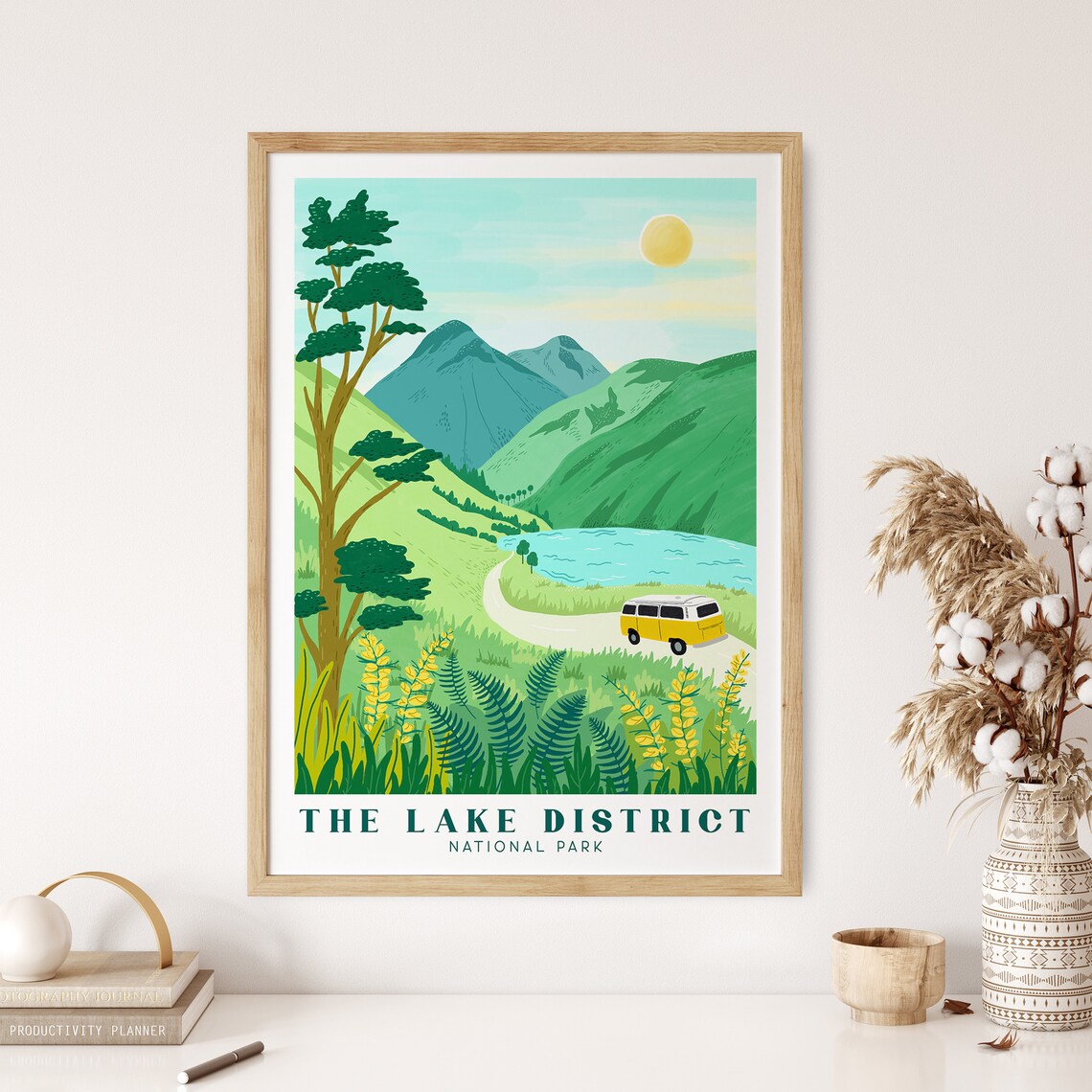 Lake District National Park Travel Poster, Wast Water