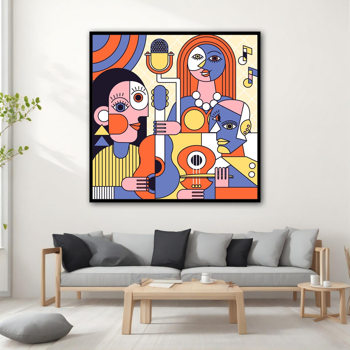 Woman And Instruments Music Wall Art Print - Image 5