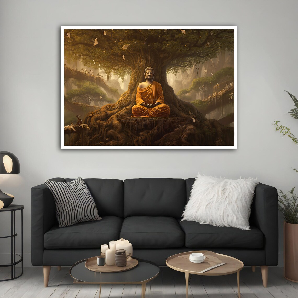 Buddha And Tree Wall Art, Meditation Print - Image 4
