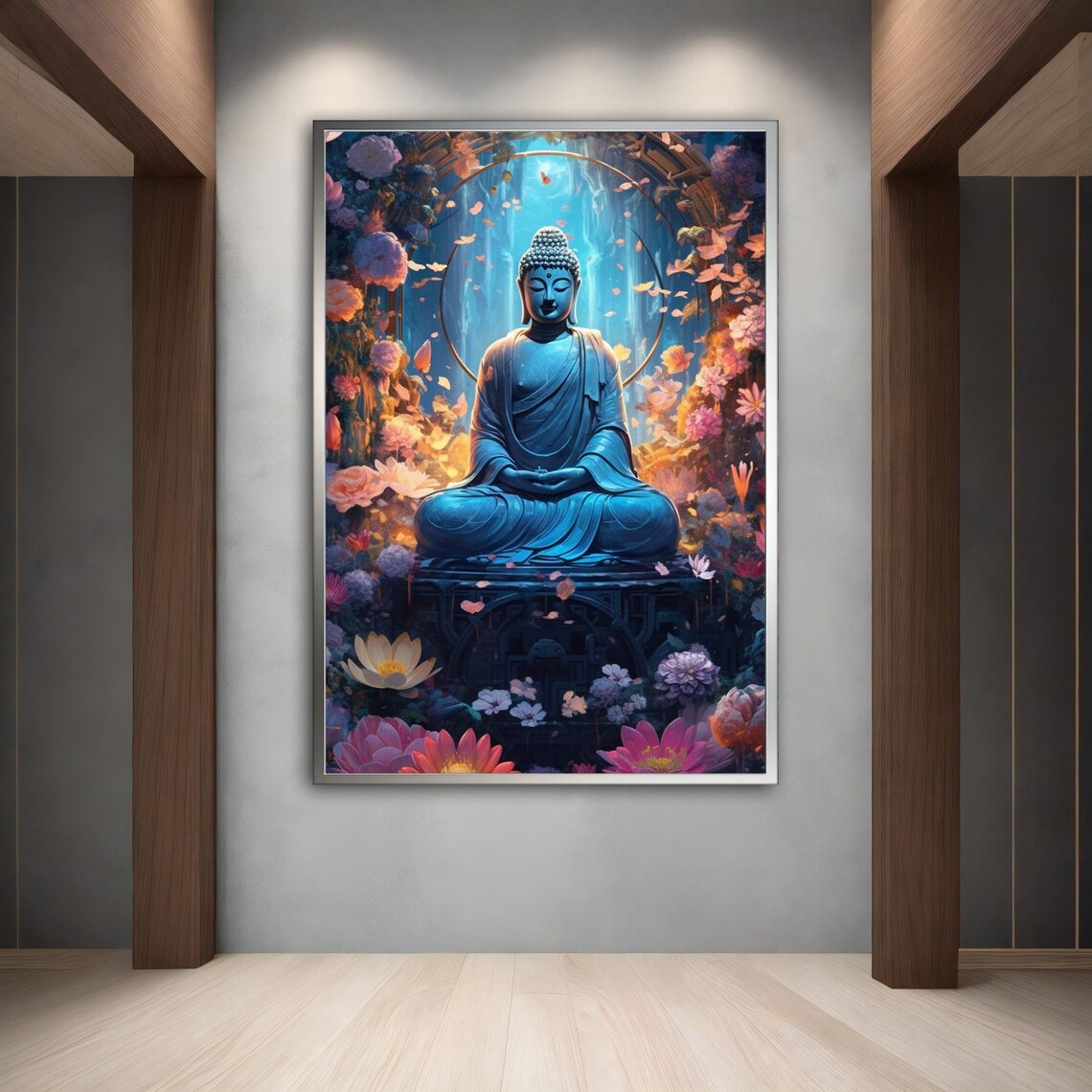Colorful Buddha Meditation Wall Art Print - Image 5
