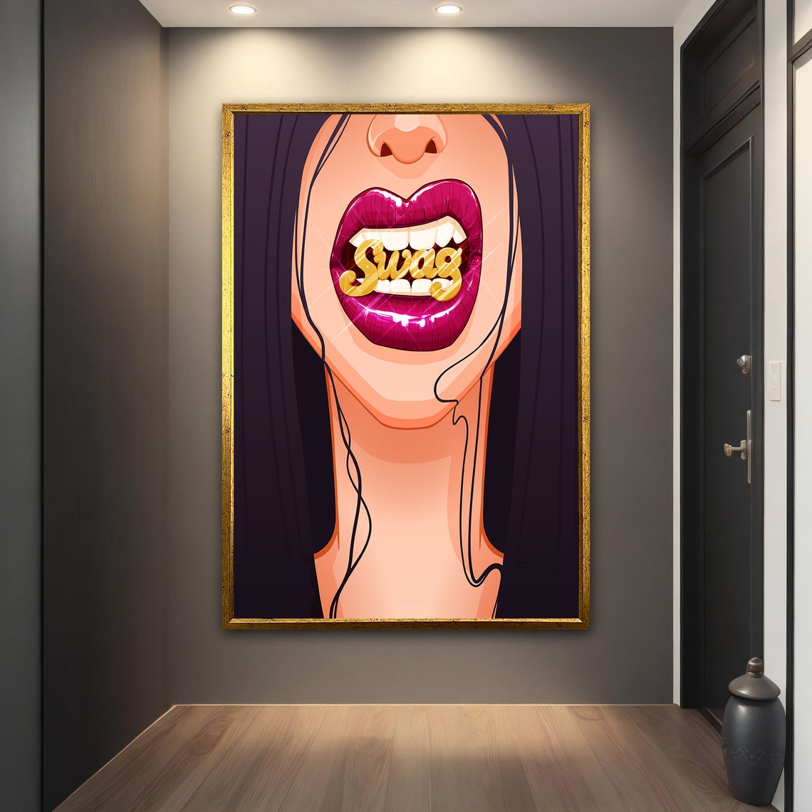 Lips Graffiti Pop Art Poster - Image 2