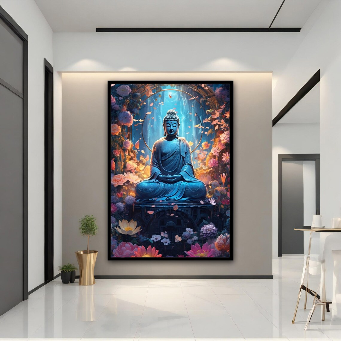 Colorful Buddha Meditation Wall Art Print - Image 3