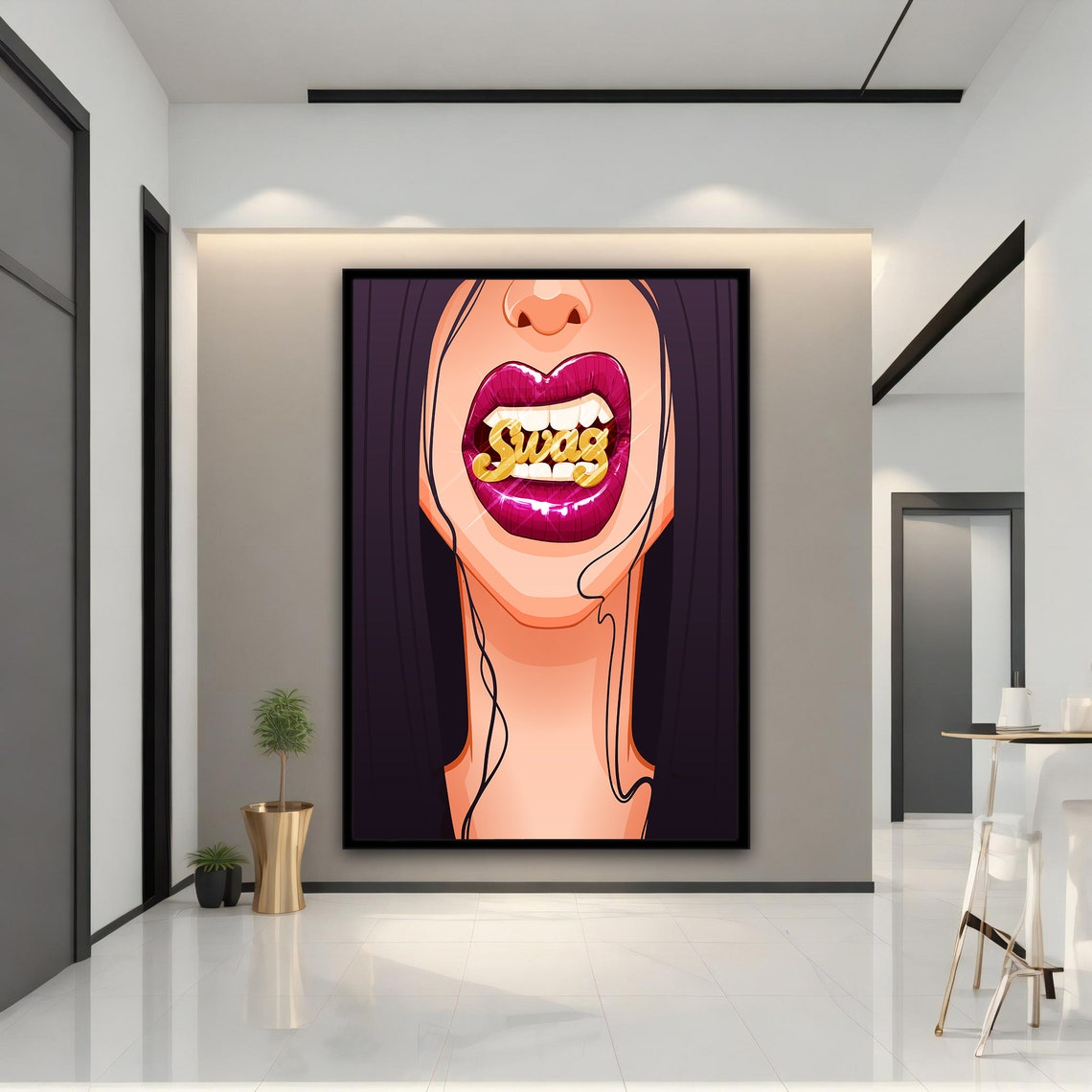 Lips Graffiti Pop Art Poster - Image 4