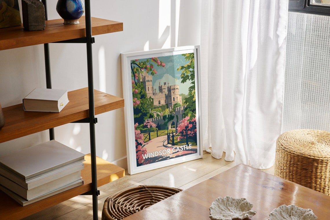 Windsor Castle England Royal Residence Blossom Gardens Poster - Image 2