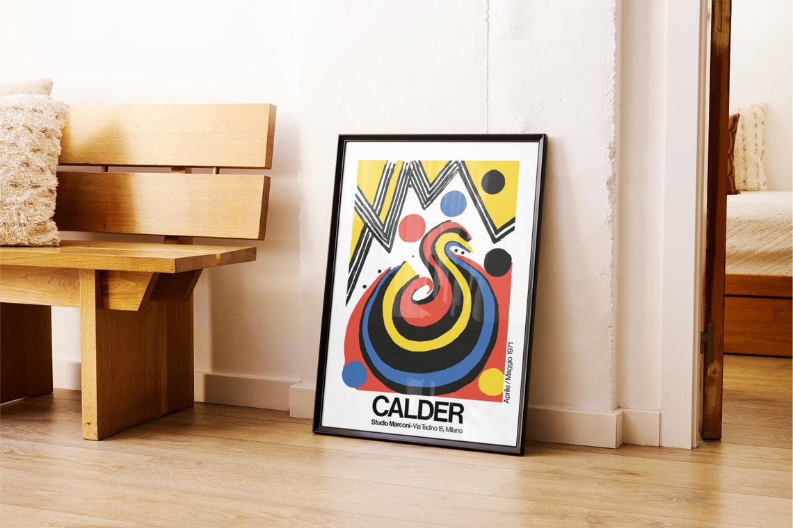 Alexander Calder 1971 Milano Exhibition Abstract Modern Art Poster - Image 2