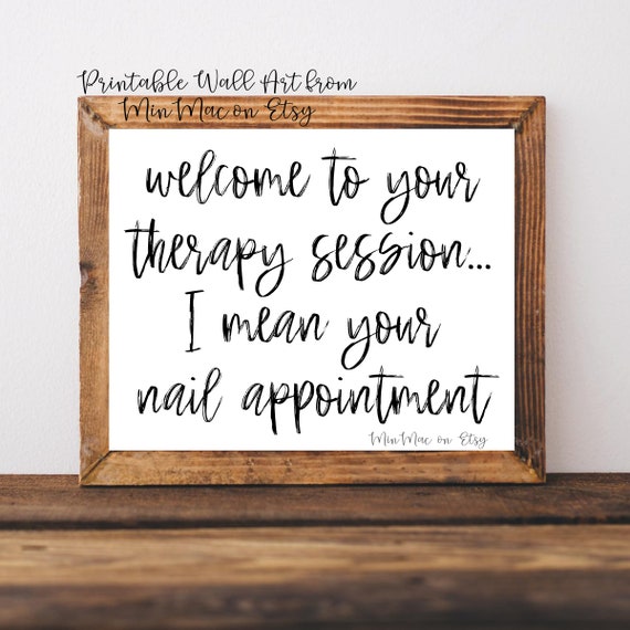 Nail Salon Welcome Sign Quote Poster Print