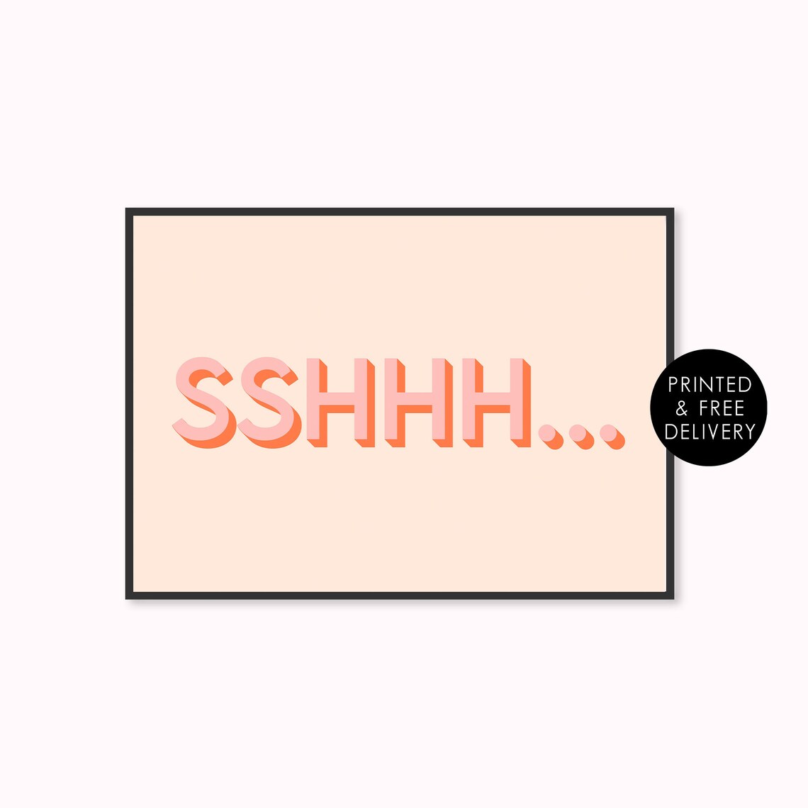 Sshhh Bedroom Typography Boho Wall Art Print