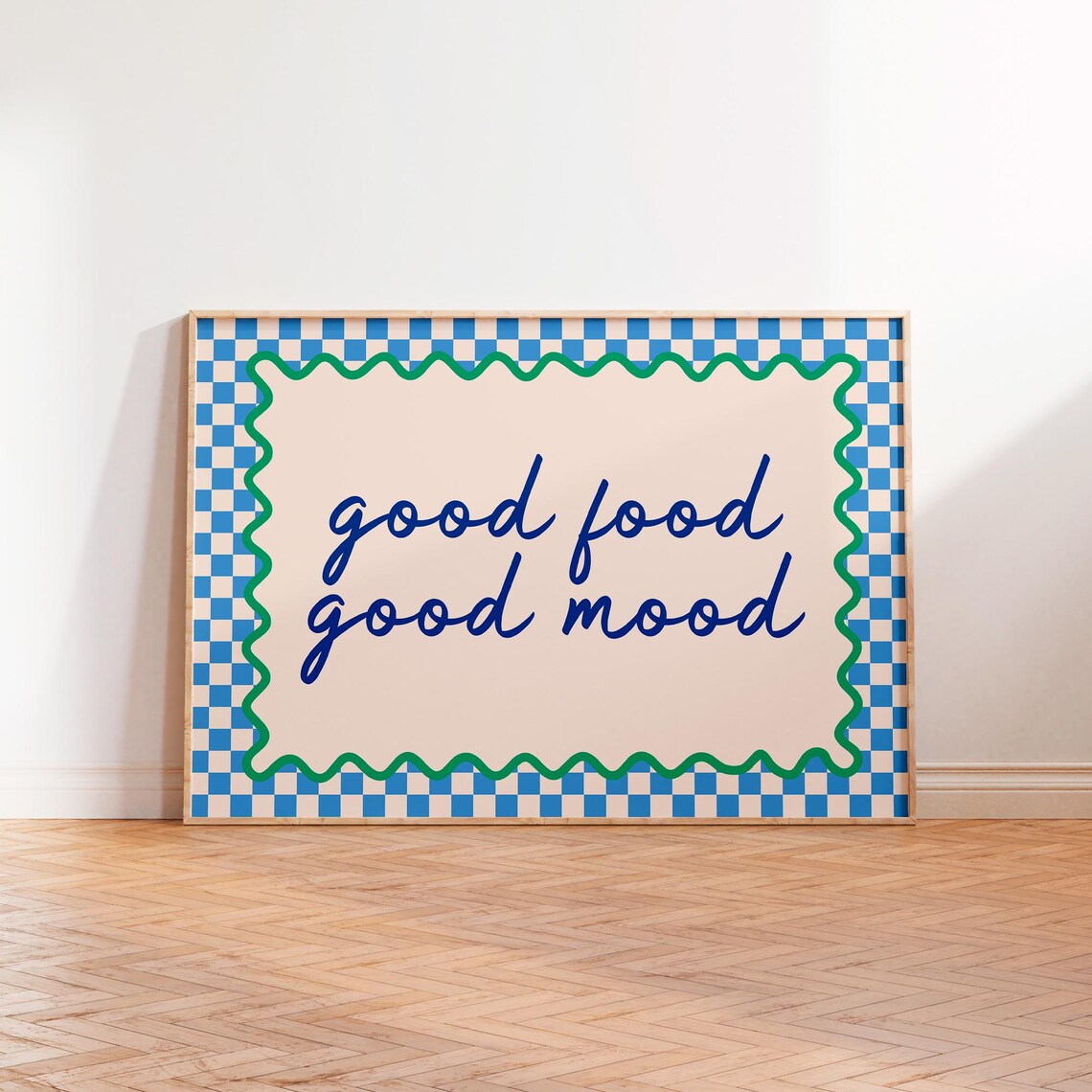 Good Food Good Mood Kitchen Quote Art Print - Image 2