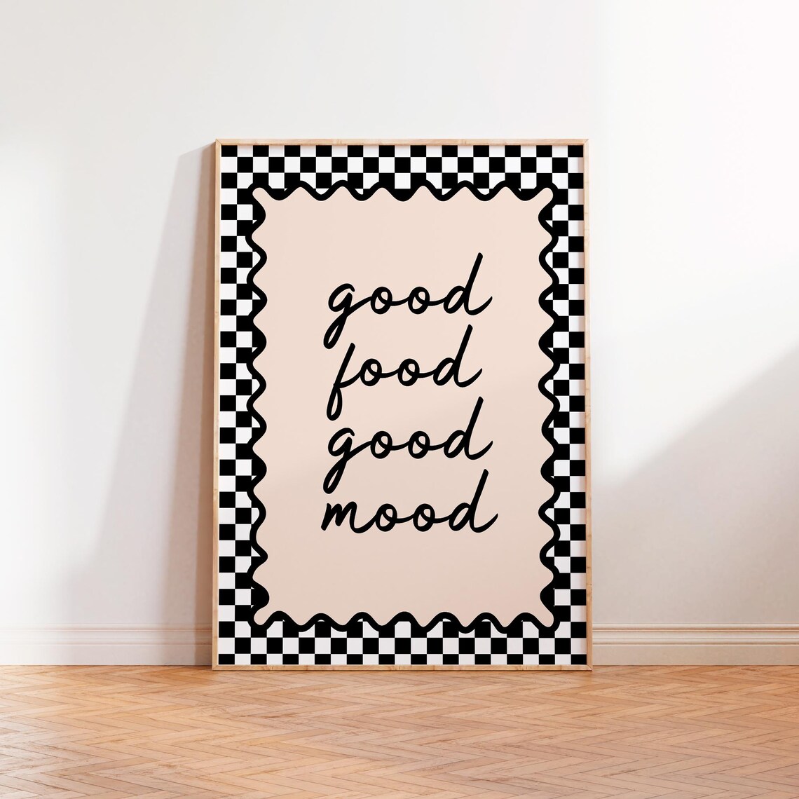 Good Food Good Mood Kitchen Retro Cafe Art Print