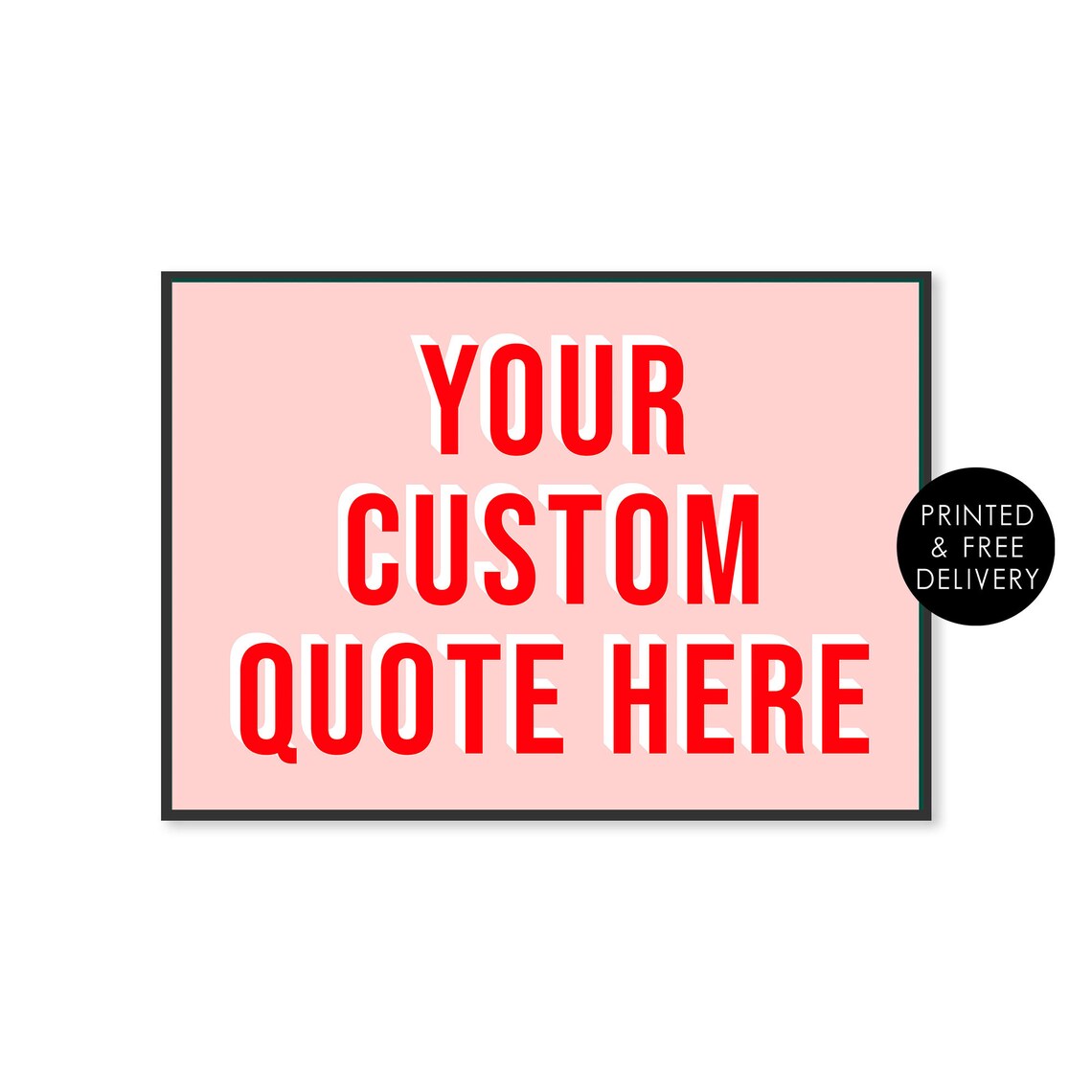 Personalized Landscape Typography Wall Art Print