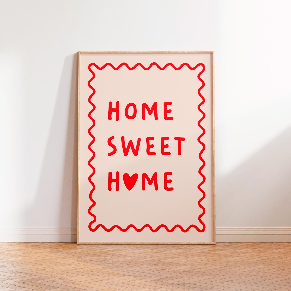 Home Sweet Home Retro 70s Bold Quote Poster Print - Image 2