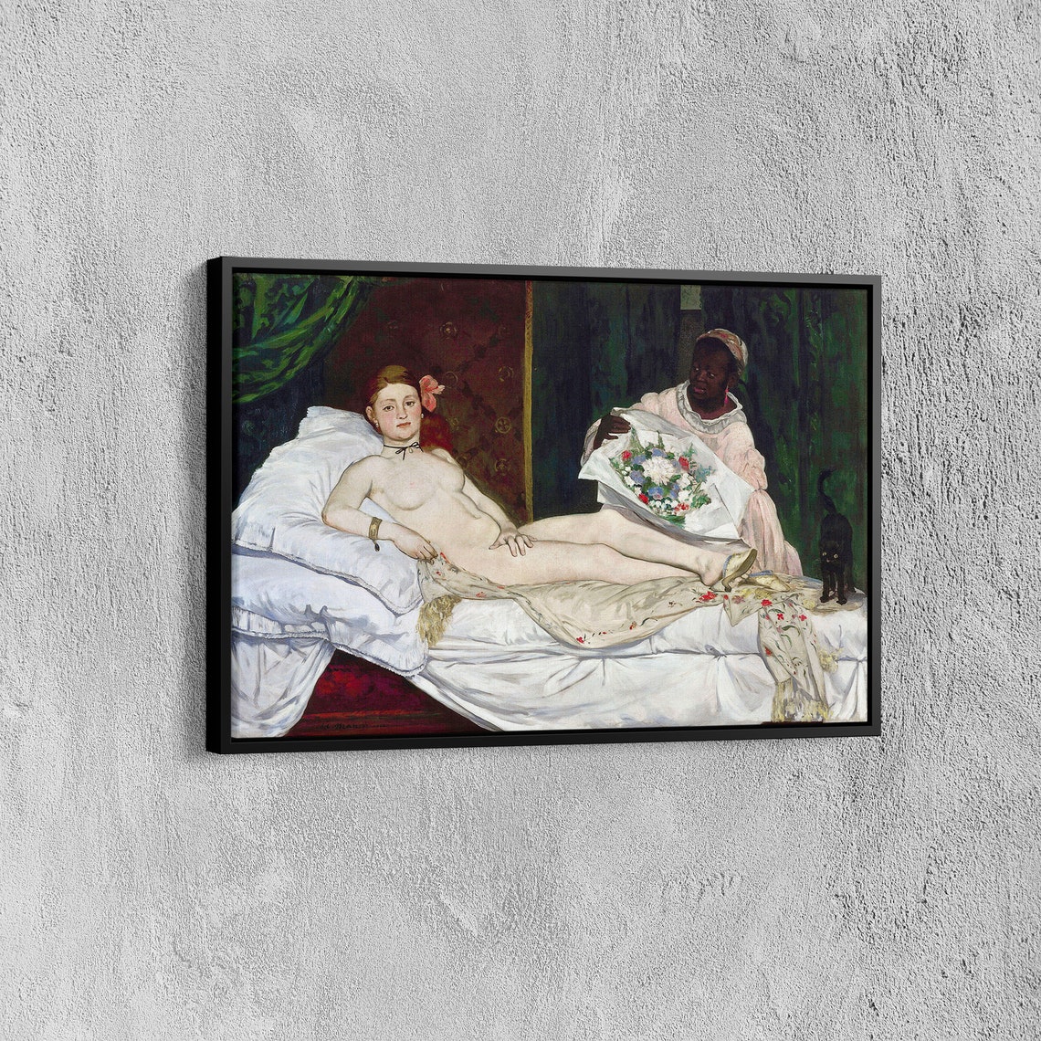 Douard Manet Olympia Reproduction Art Monet Classic Wall Art Modern Art Impressionism Painting Ready To Hang Framed Print - Image 7