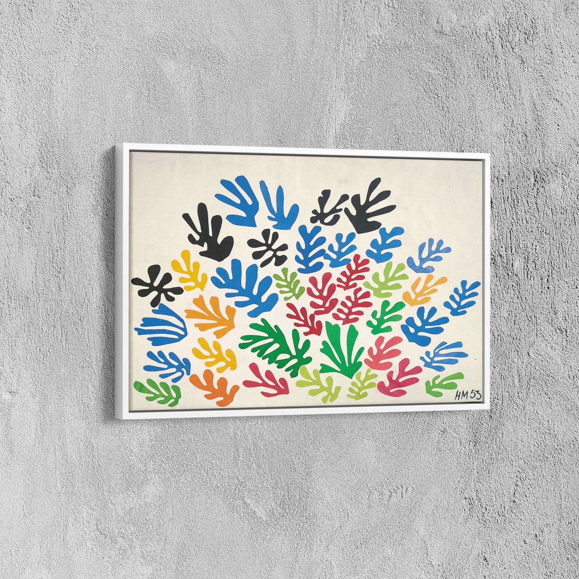 Henri Matisse Multicolor Leaf Cut-Outs HM 53 Paper Art Poster - Image 5