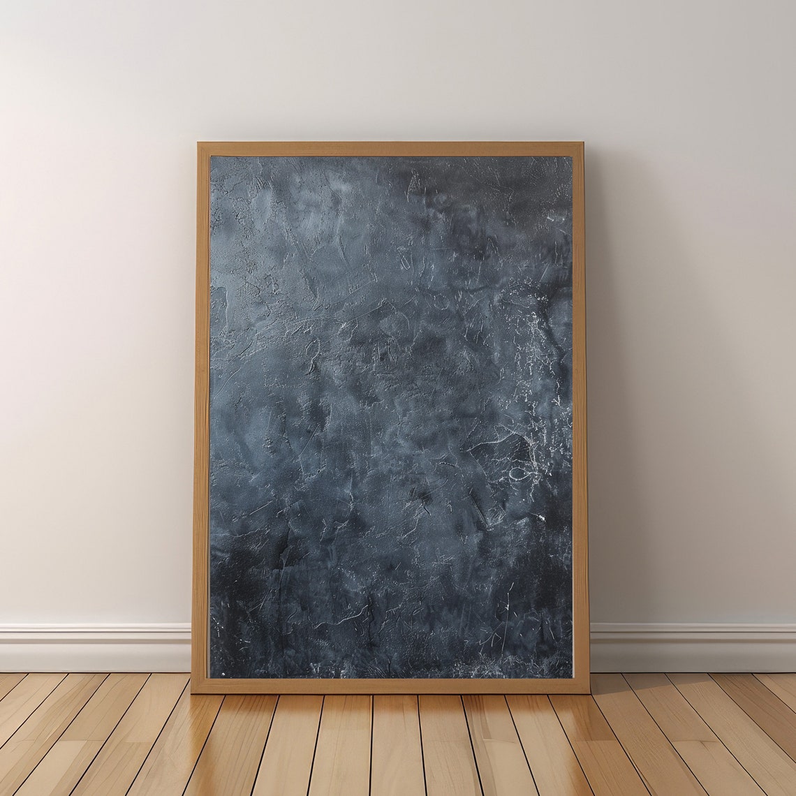 Dark Moody Charcoal Grey Textured Abstract Minimalist Art Poster - Image 5