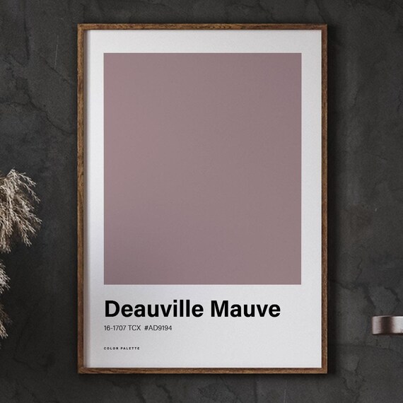 Deauville Mauve Color Poster Print Great Scheme Minimalistic Design Trending Colour Nordic Art