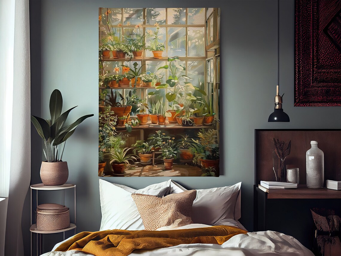 Vintage Greenhouse Painting Botanical Art Print - Image 2