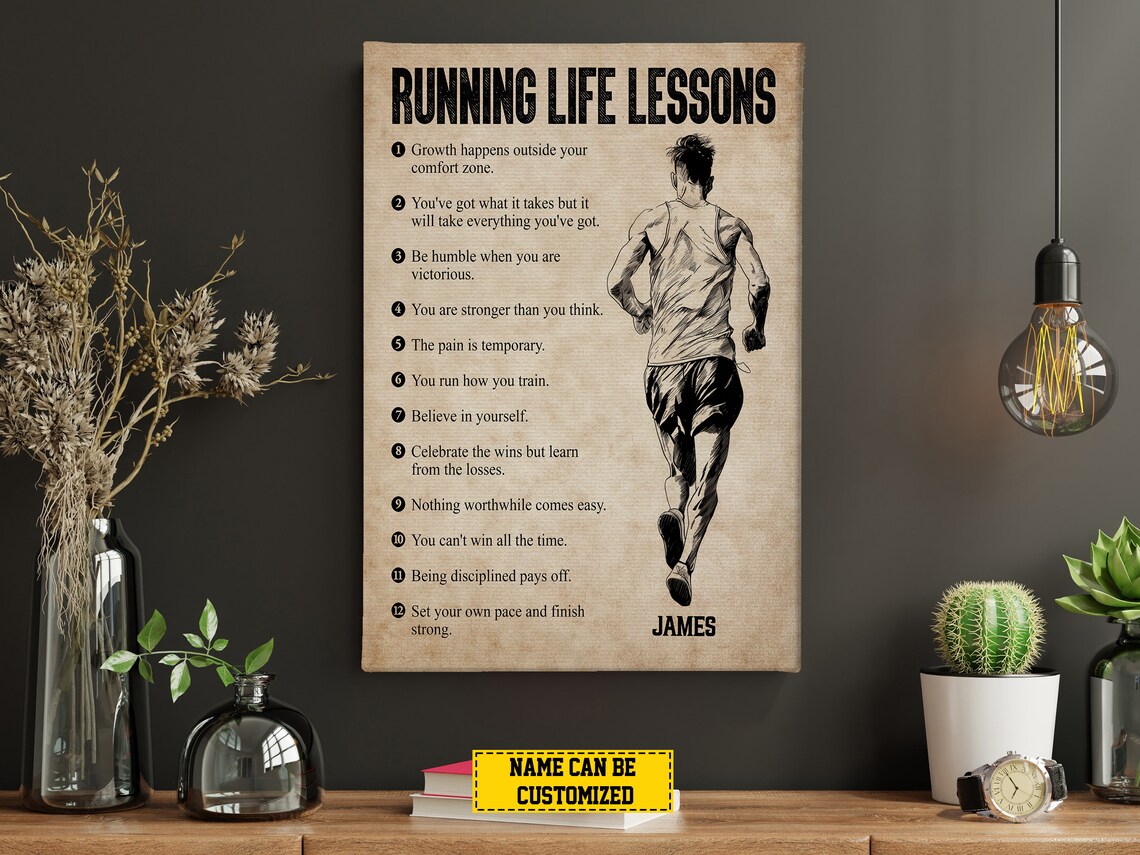 Running Life Lessons Personalized Poster Print - Image 3