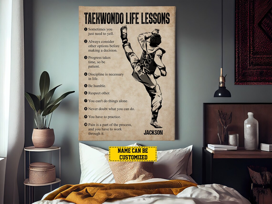 Taekwondo Life Lessons Personalized Art Print - Image 2