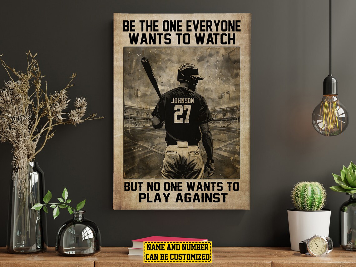 Personalized Softball Motivation Poster Print for Men - Image 4