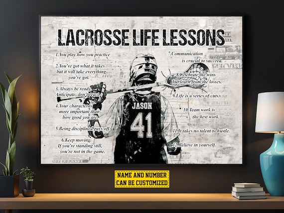 Personalized Lacrosse Life Lessons Art Print