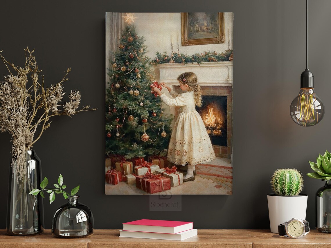 Cozy Christmas Tree Poster, Warm Holiday Decor - Image 4