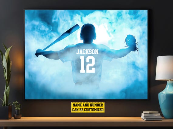 Victory Baseball Player Personalized Poster
