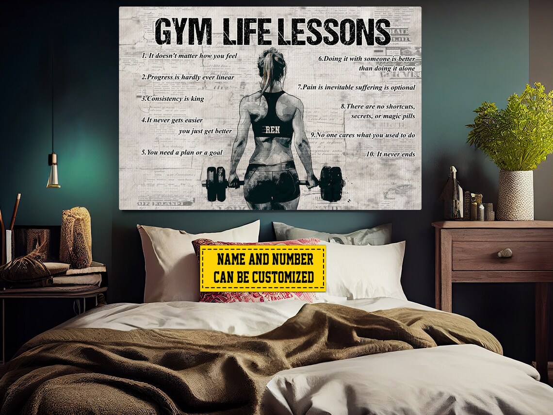 Gym Life Lessons Personalized Gym Poster Print - Image 4