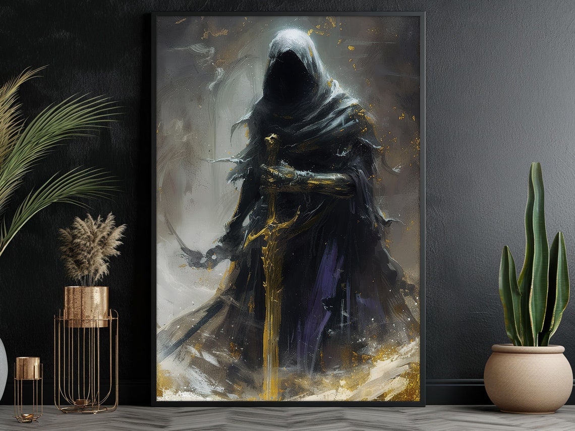 Shadow Warrior, Dark Academia Art Print