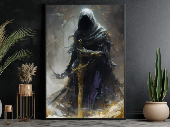 Shadow Warrior, Dark Academia Art Print