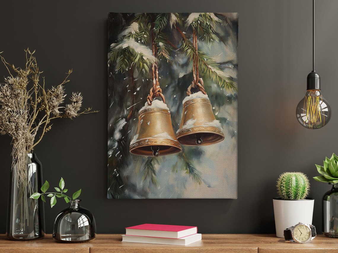 Vintage Jingle Bells Art Print, Christmas Holiday Decor - Image 5