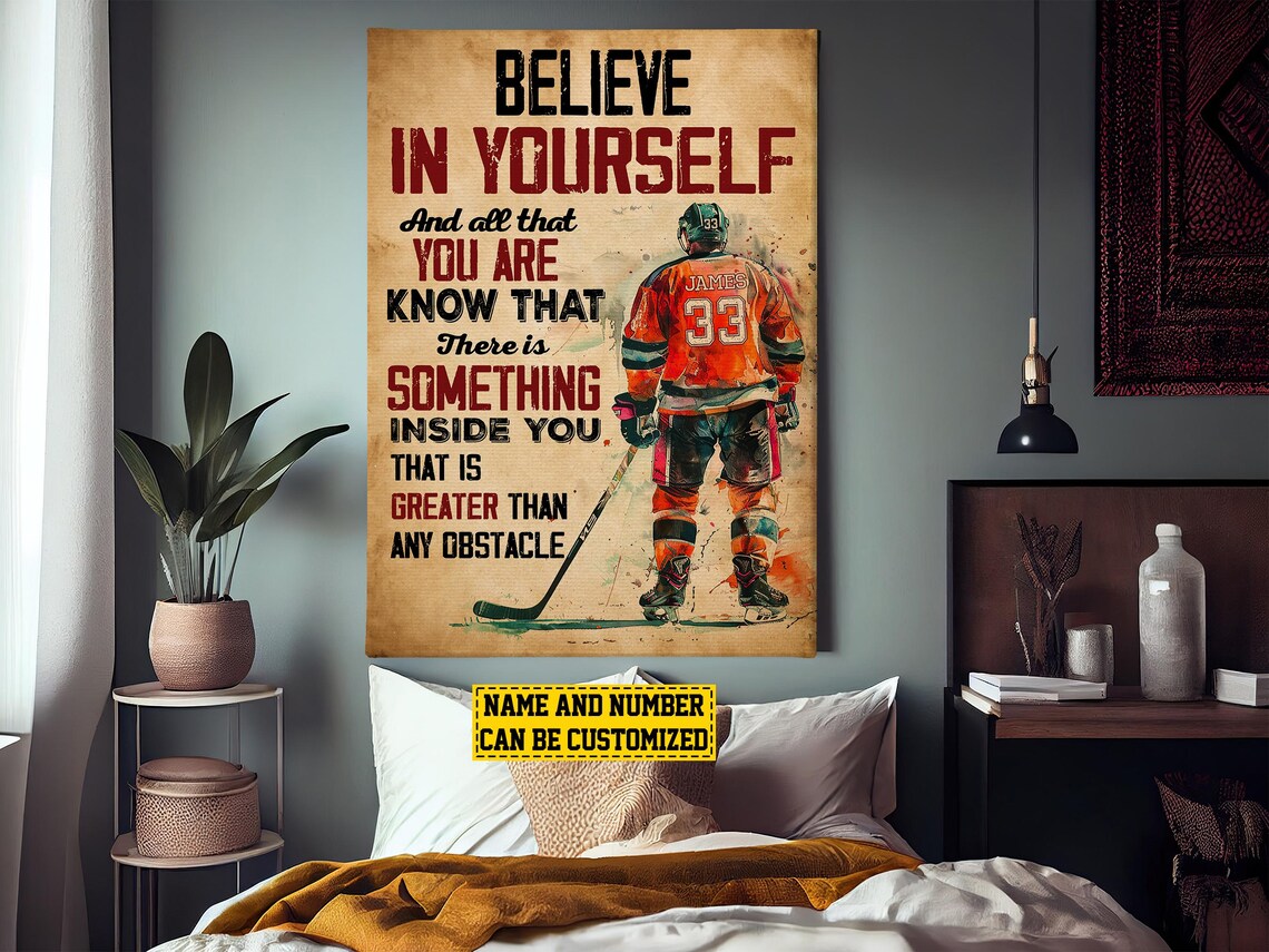 Vintage Hockey Inspiration Personalized Poster Print - Image 3