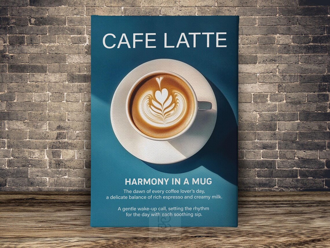 Vintage Cafe Latte Art Print, Coffee Decor - Image 2