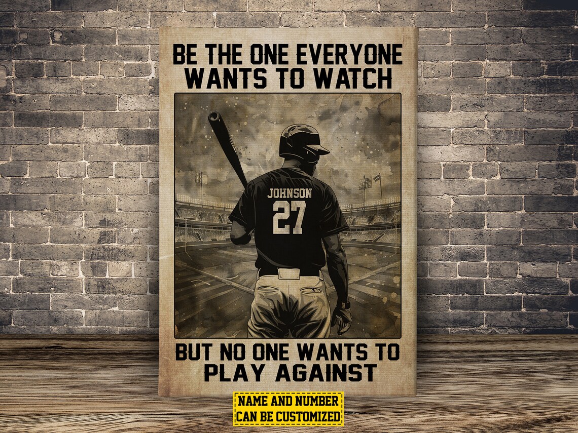 Personalized Softball Motivation Poster Print for Men - Image 2