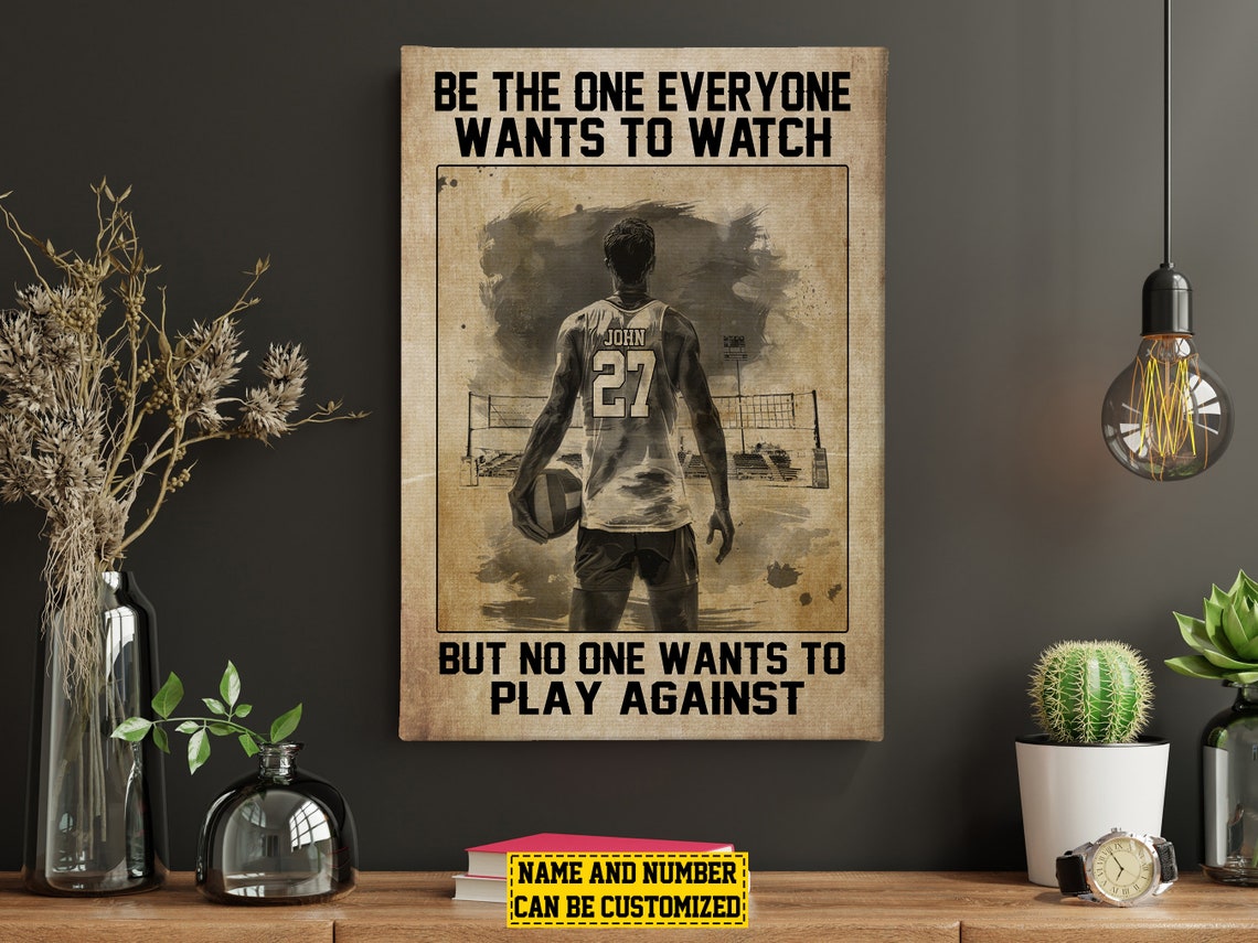 Personalized Volleyball Motivational Quote Vintage Player Poster Gift - Image 6