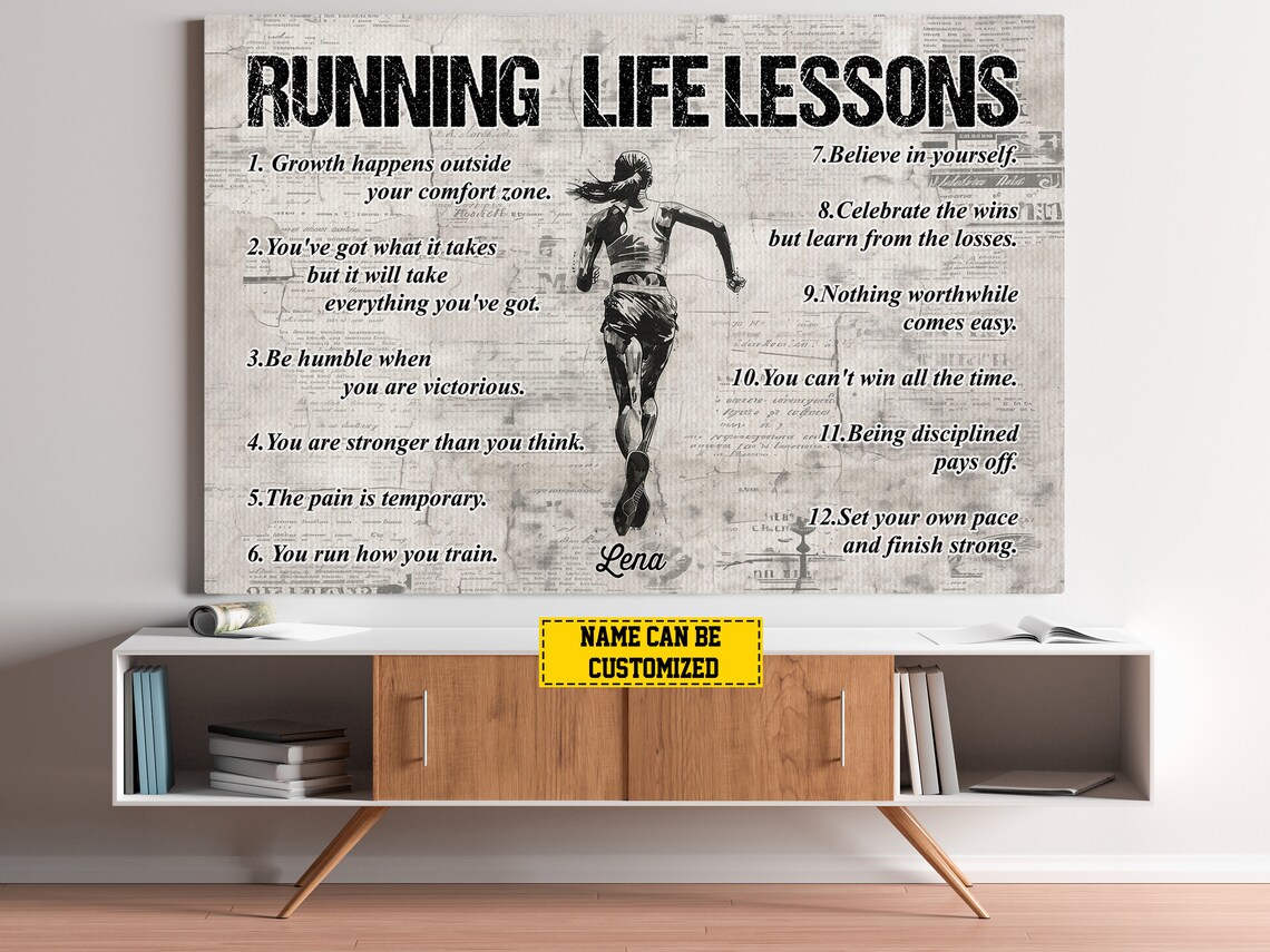 Running Life Lessons Personalized Art Print For Her - Image 5