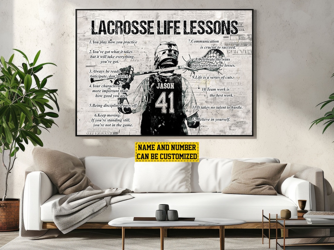 Personalized Lacrosse Life Lessons Art Print - Image 5