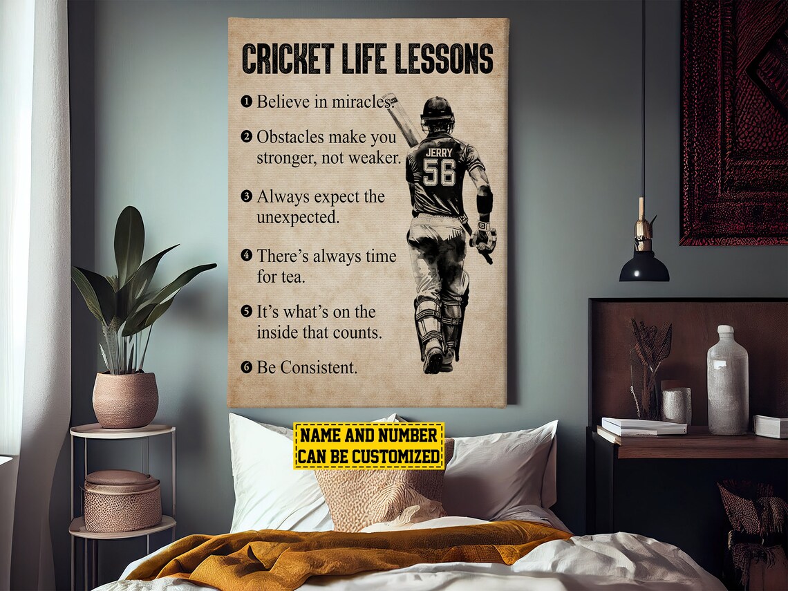 Cricket Life Lessons Personalized Poster Print - Image 2