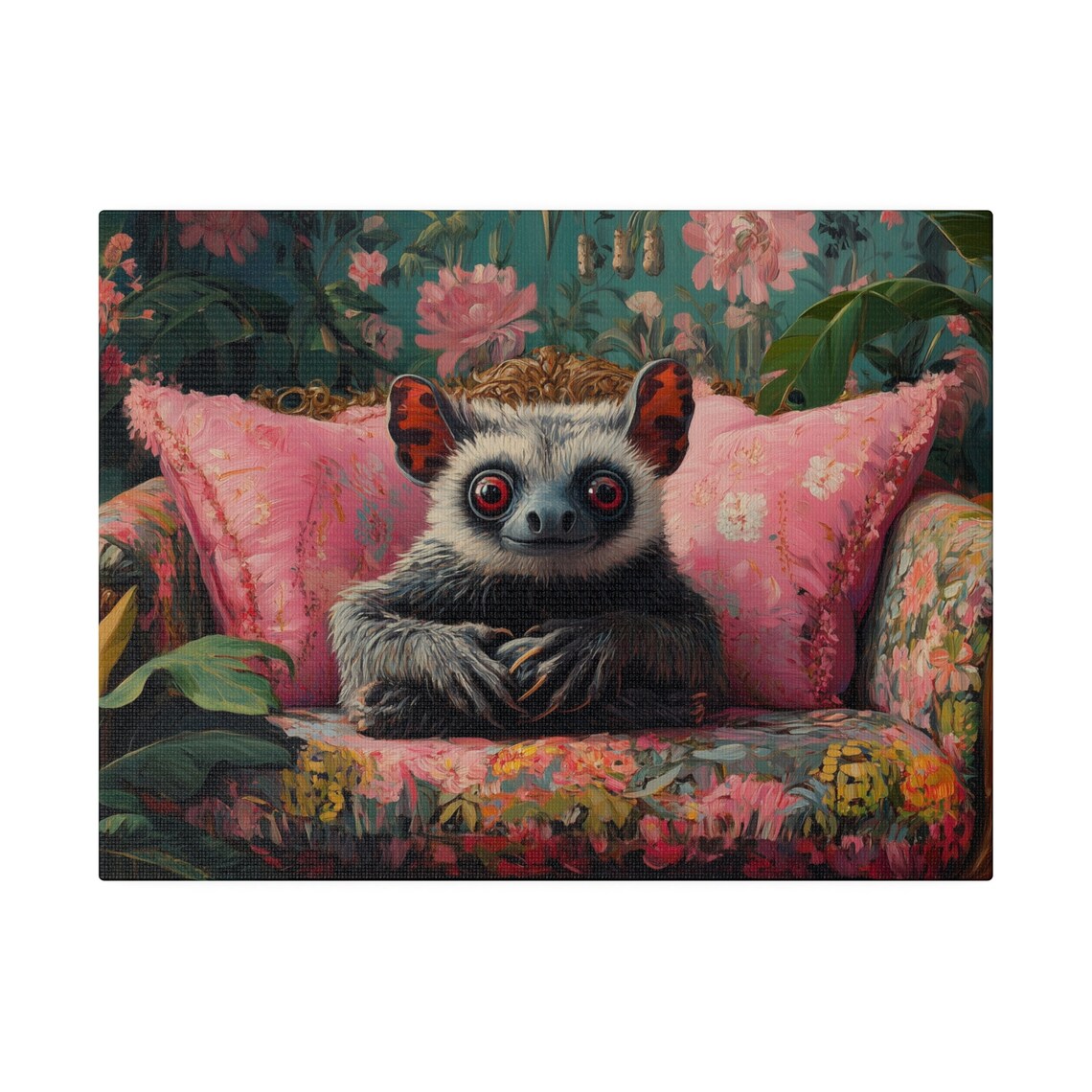 Aye Vintage Wall Art, Detailed Living Room Illustration