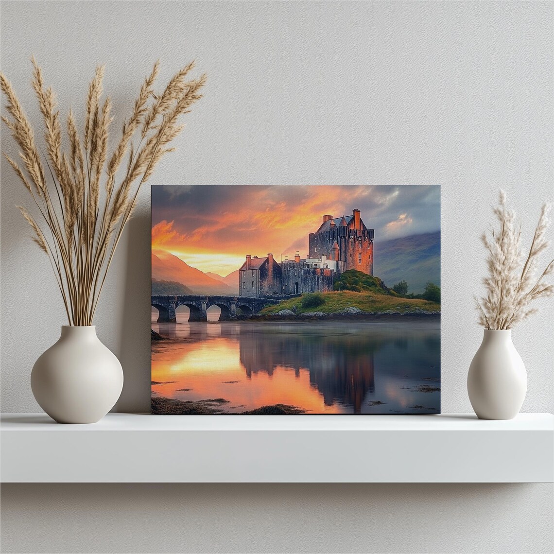 Eilean Donan Castle Travel Poster, Scottish Highlands