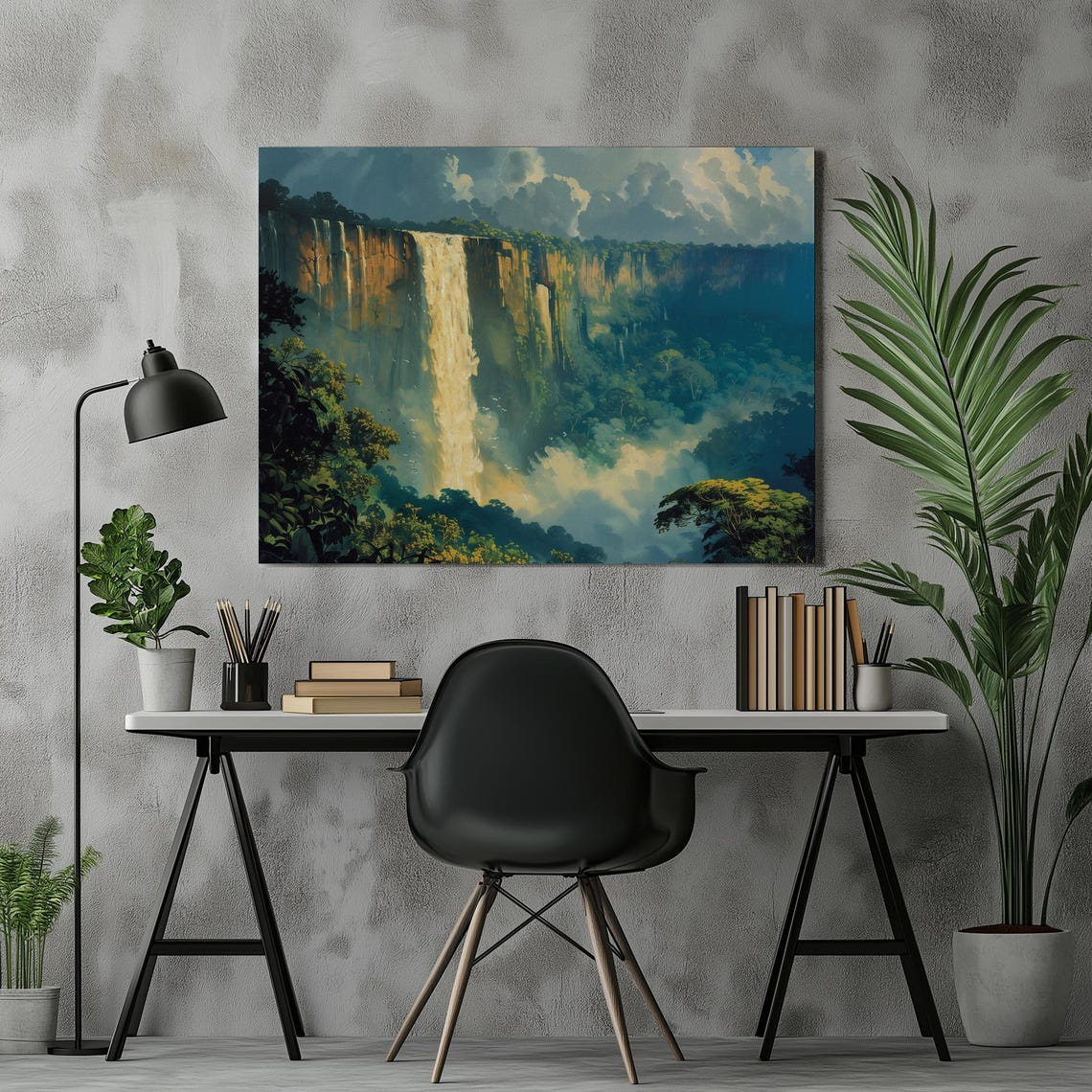 Kaieteur Falls Guyana Tropical Rainforest Waterfall Art Poster