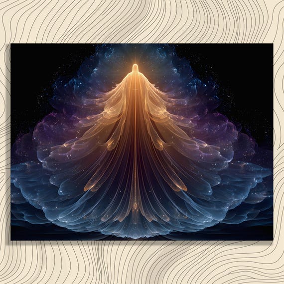 Ethereal Celestial Canvas Wall Art Dreamlike Cosmic Decor Print Gift Abstract Mystical Spiritual Painting Transcendent Divine Luminescent